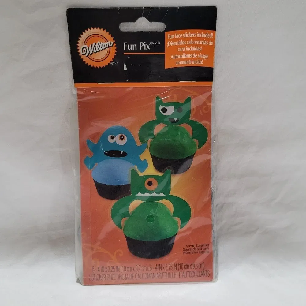 Wilton Fun Pix Ghoulish Monster Cupcake Costume Toppers